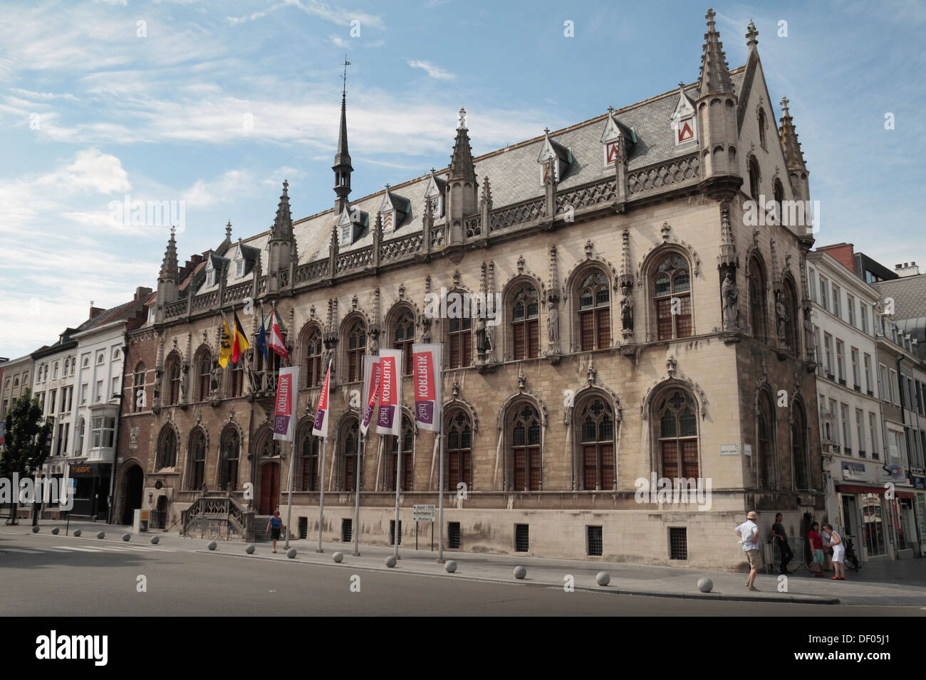 Kortrijk Rathaus in Kortrijk, West-Flandern, Belgien. Stockfoto