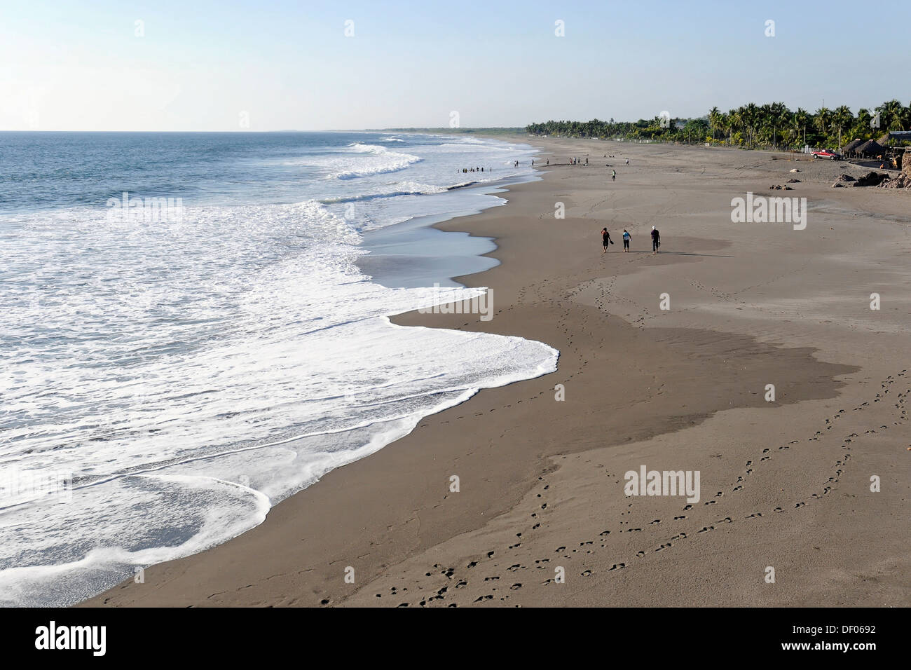 Blick vom ehemaligen Somoza Strand, benannt nach dem ehemaligen Präsidenten, Poneloya, Leon, Nicaragua, Mittelamerika Stockfoto