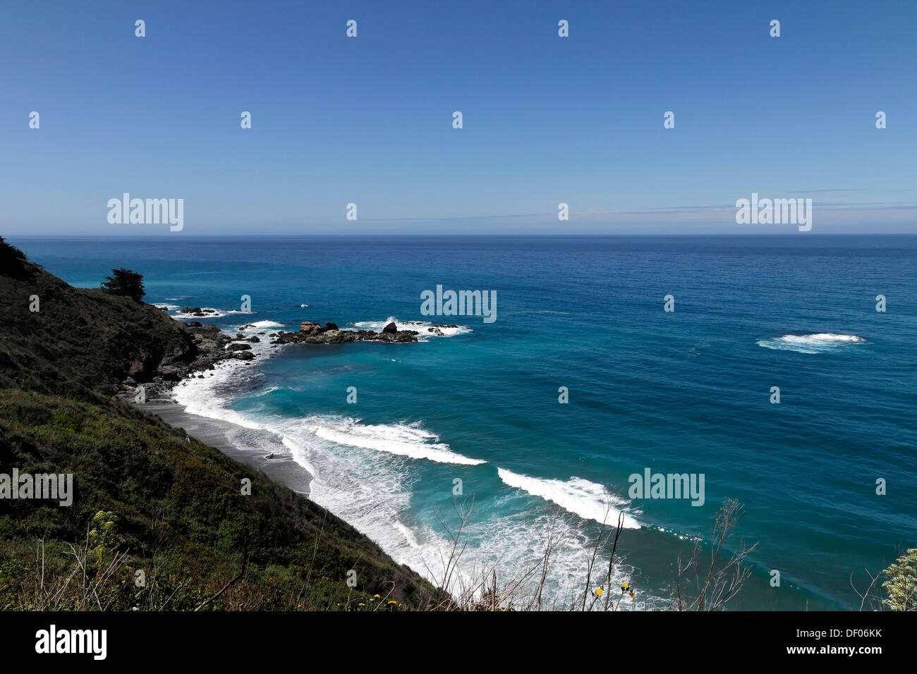 Strand in der Nähe von Big Sur, Kalifornien, USA, Nordamerika, Pazifik Stockfoto