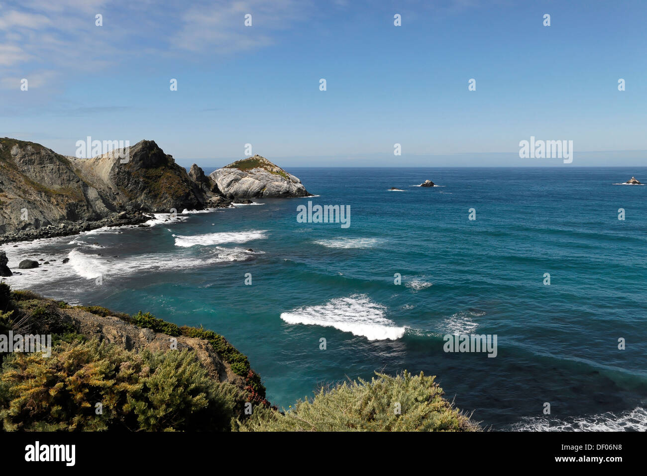 Am Strand von Big Sur, Pazifik, Kalifornien, USA, Nordamerika Stockfoto