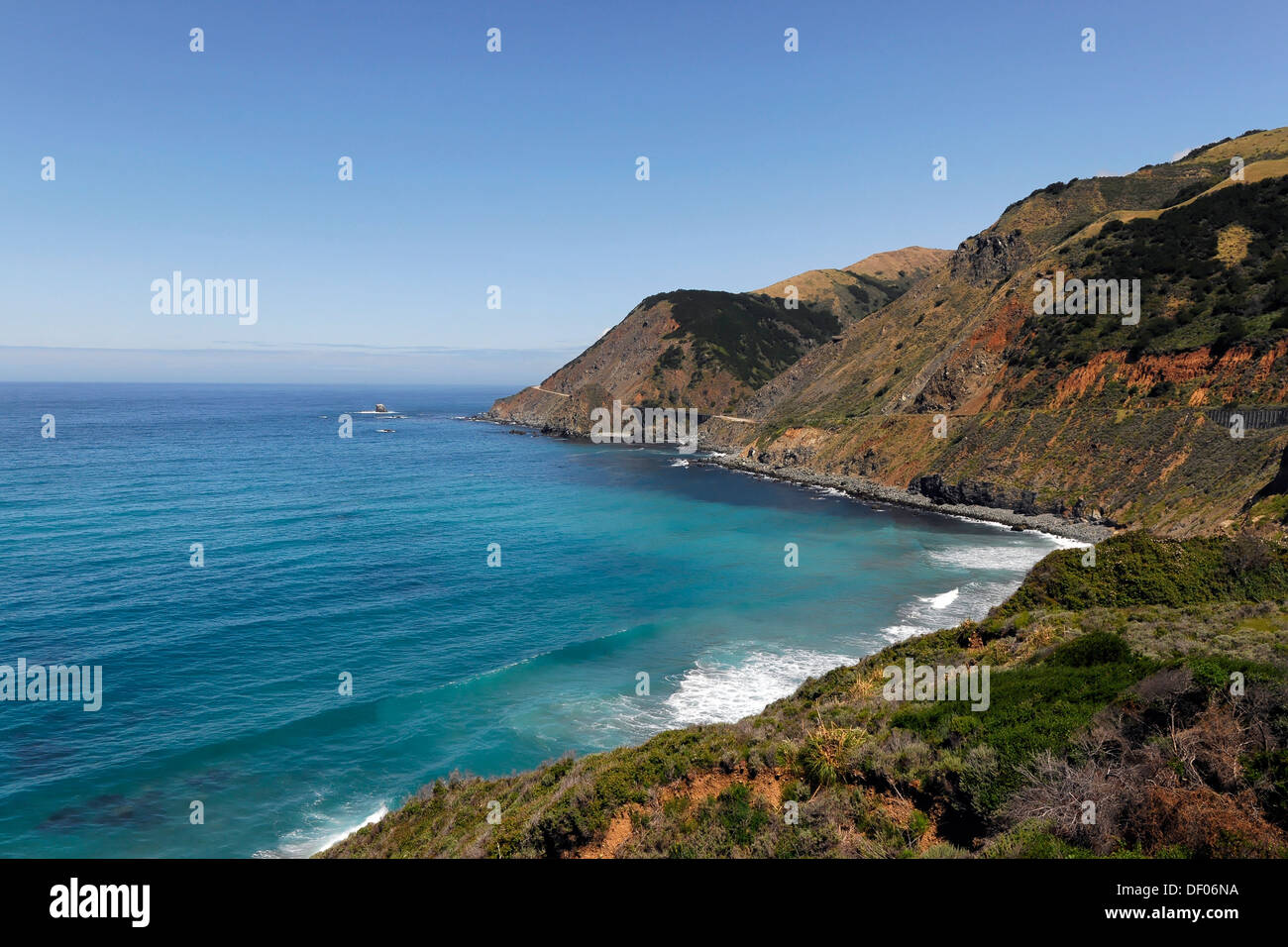 Am Strand von Big Sur, Pazifik, Kalifornien, USA, Nordamerika Stockfoto