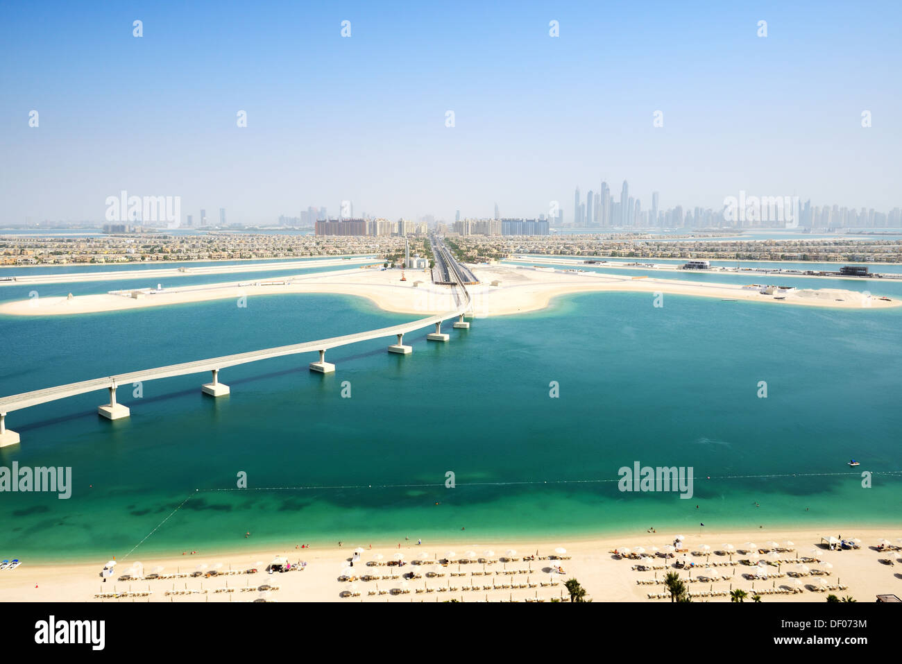 Sehen Sie auf der künstlichen Insel Jumeirah Palm, Dubai, Vereinigte Arabische Emirate Stockfoto