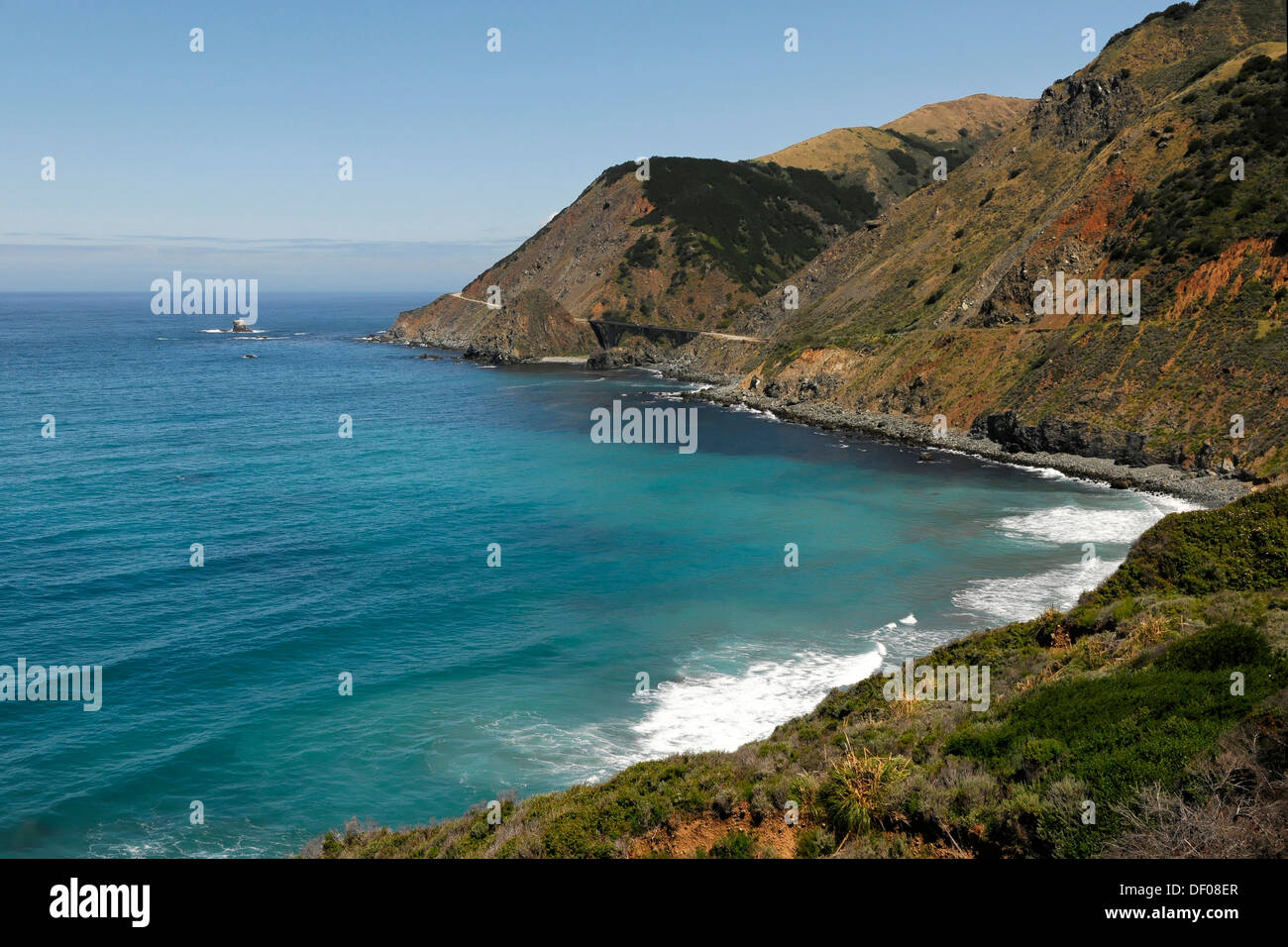 Küste von Big Sur, Pazifik, Kalifornien, USA, Nordamerika Stockfoto