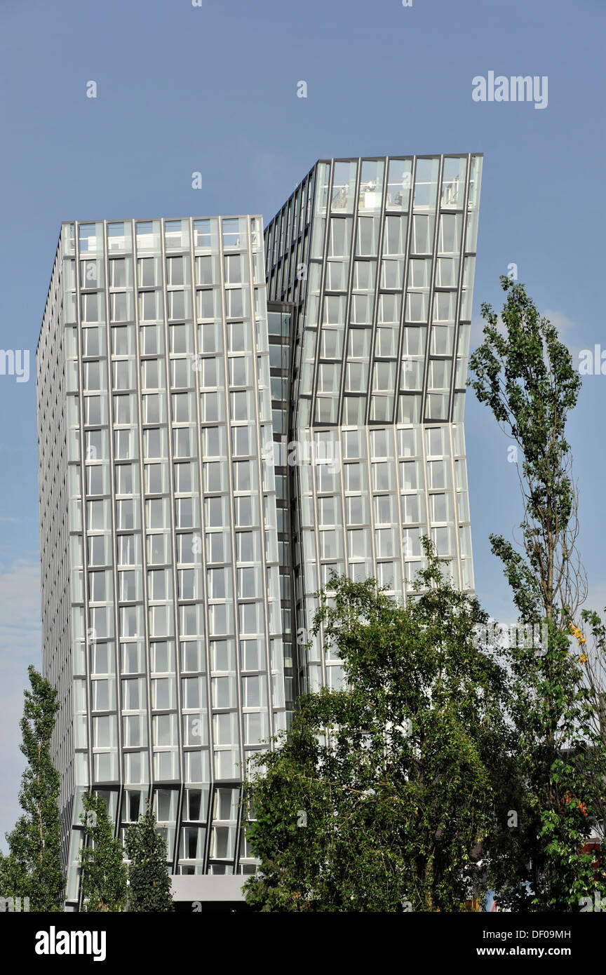 Tanzende Tuerme, Tanzende Türme, Hotel- und Bürogebäude, abgeschlossen im Jahr 2012, Reeperbahn Straße, Hansestadt Hamburg Stockfoto