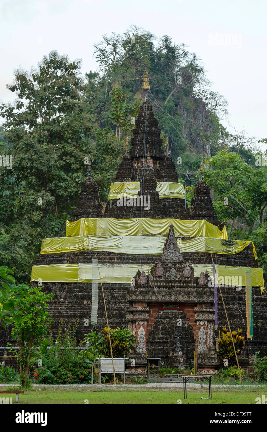 Tempel Wat Tham Pla oder Monkey Cave Tempel, Region Mae Sai, Chiang Rai Provinz, Nord-Thailand, Thailand, Asien Stockfoto