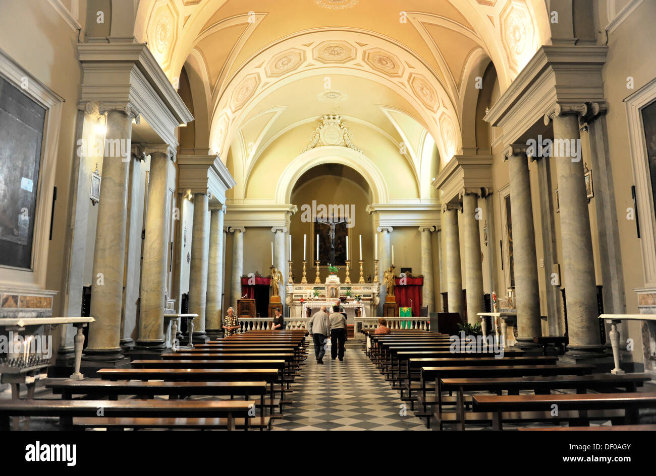 Kirche von San Michele, Innenausbau begann 987, Volterra, Toskana, Italien, Europa Stockfoto