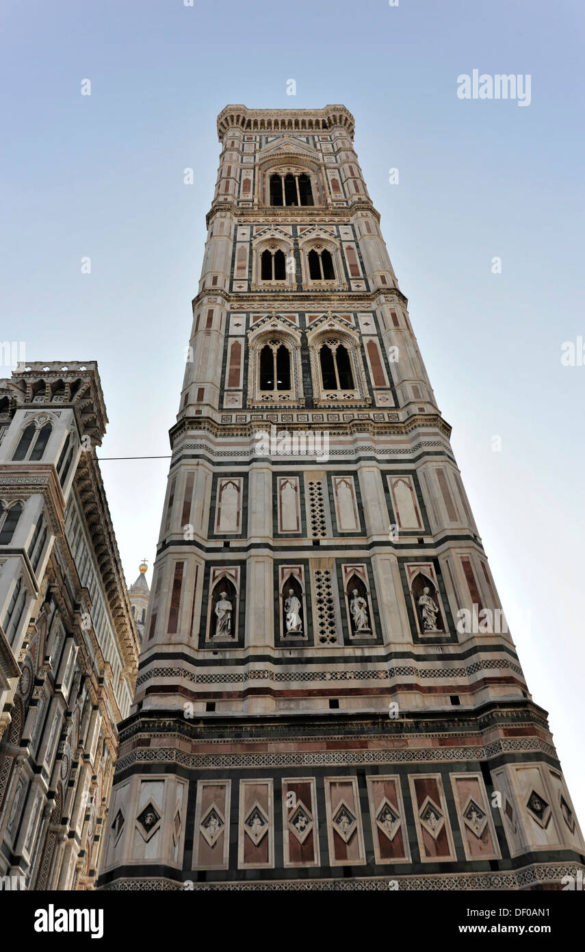 Campanile, Cattedrale di Santa Maria del Fiore, Kathedrale von Florenz, Florenz, Toskana, Italien, Europa Stockfoto