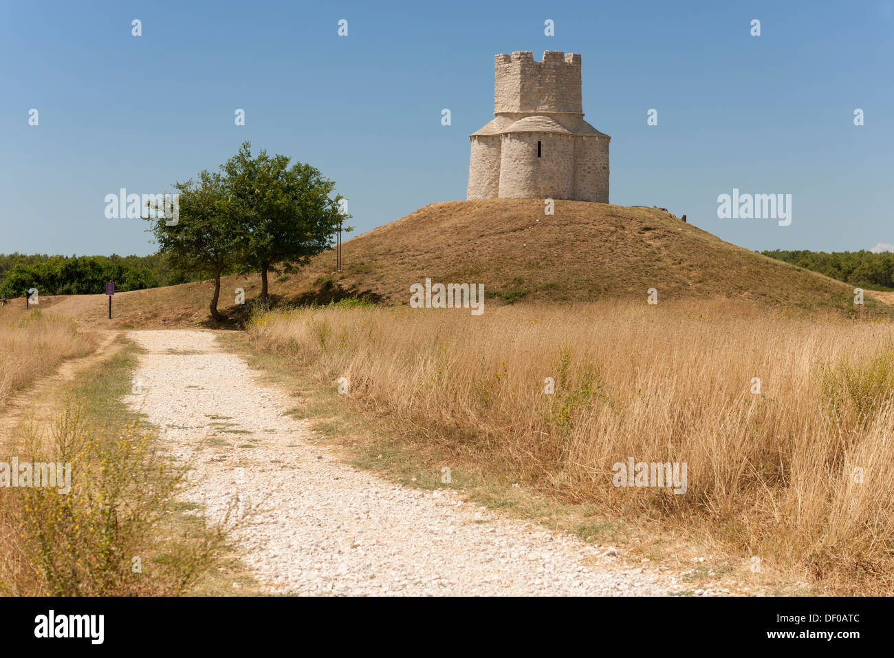 Kreuzkuppelkirche Sveti Nikola, St.-Nikolaus-Kirche, 12. Jahrhundert Prahulje, Nin, Zadar, Dalmatien, Kroatien, Europa Stockfoto