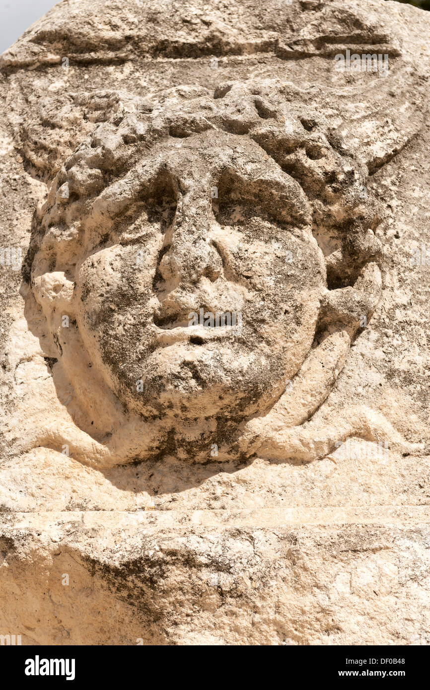 Gesicht-Relief, Roman Forum, Zadar, Dalmatien, Kroatien, Südeuropa, Europa Stockfoto