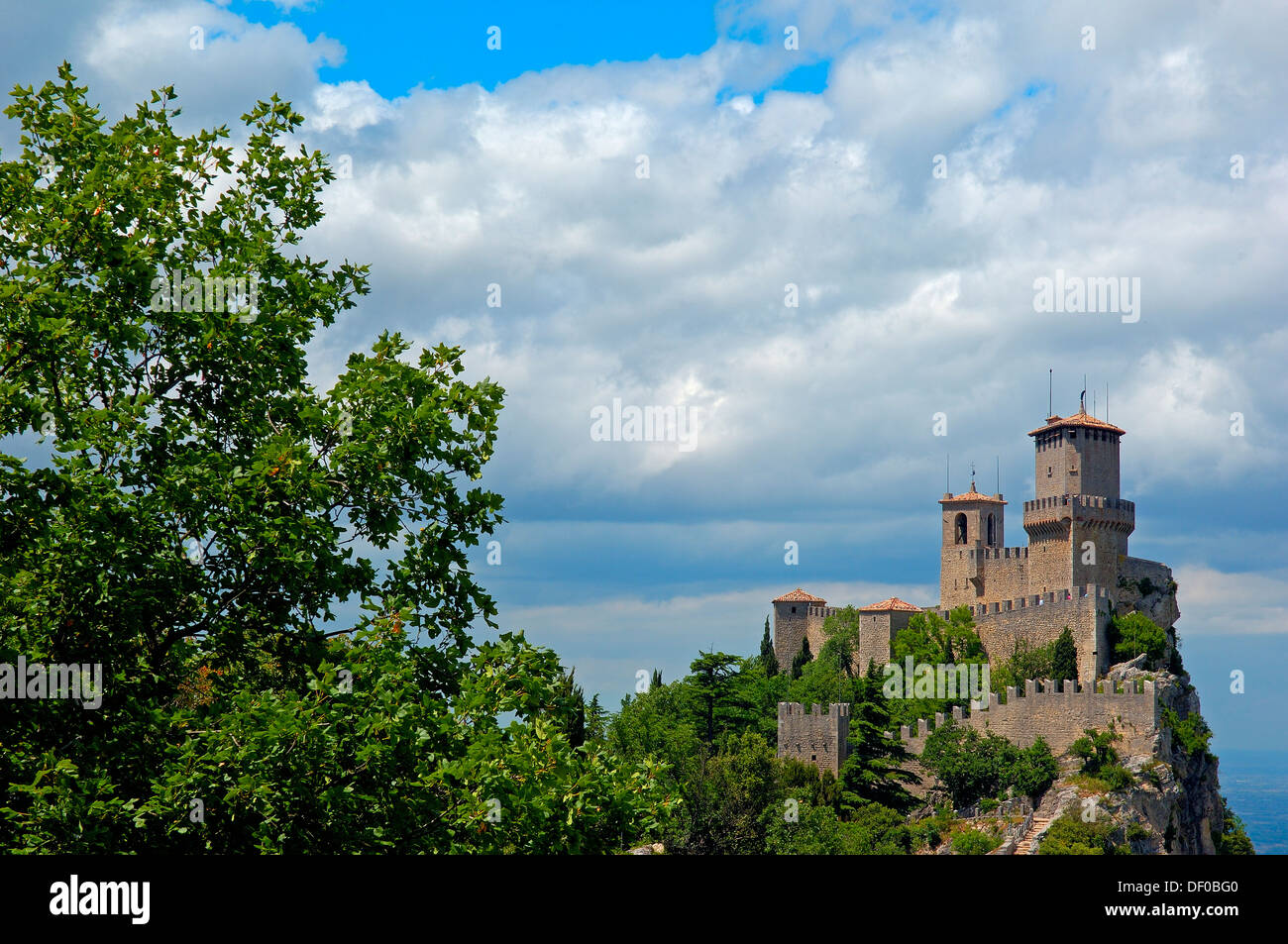 San Marino, Rocca Guaita, Monte Titano, Republik San Marino, Italien Stockfoto