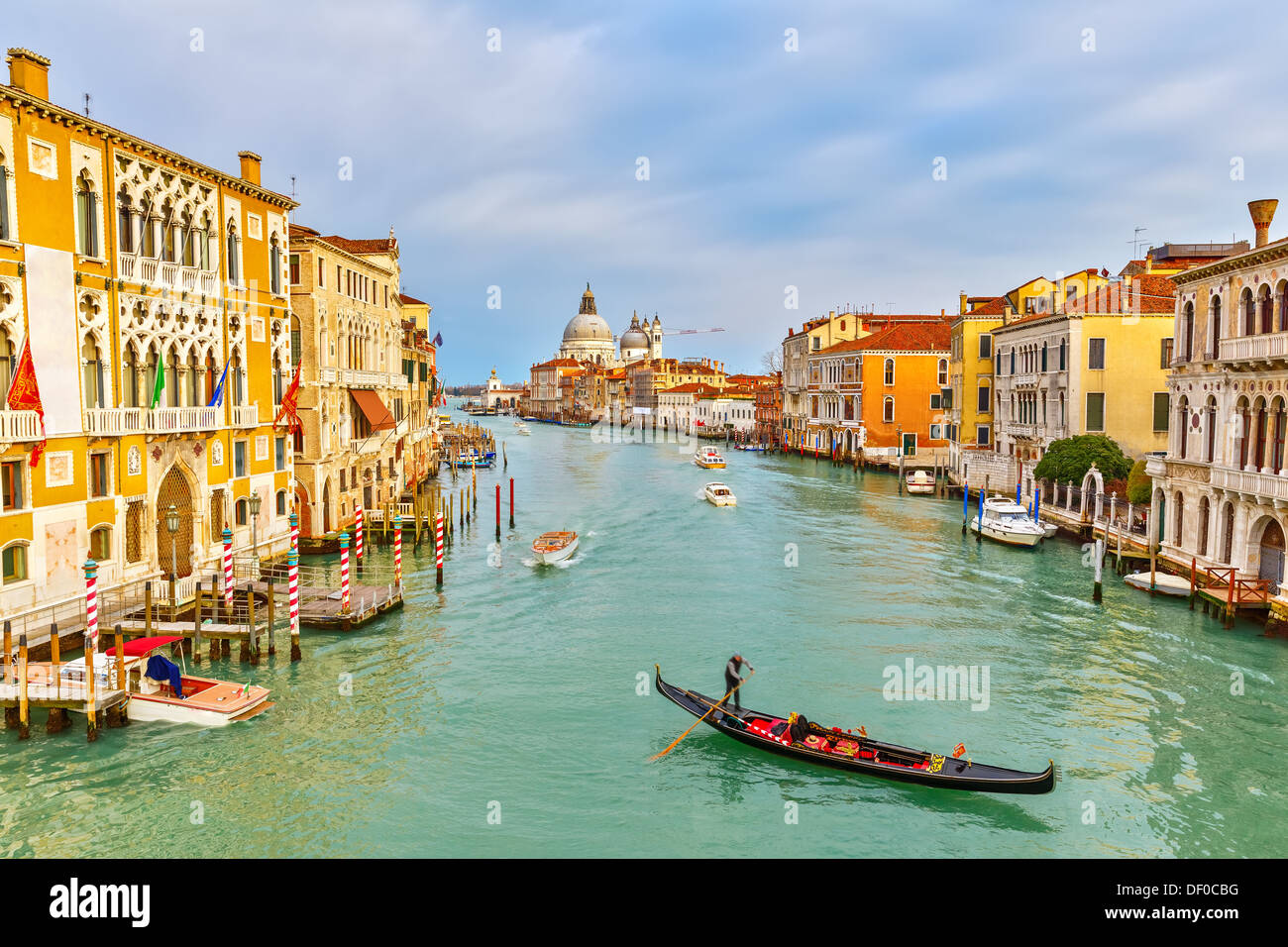 Gondel am Canal Grande Stockfoto