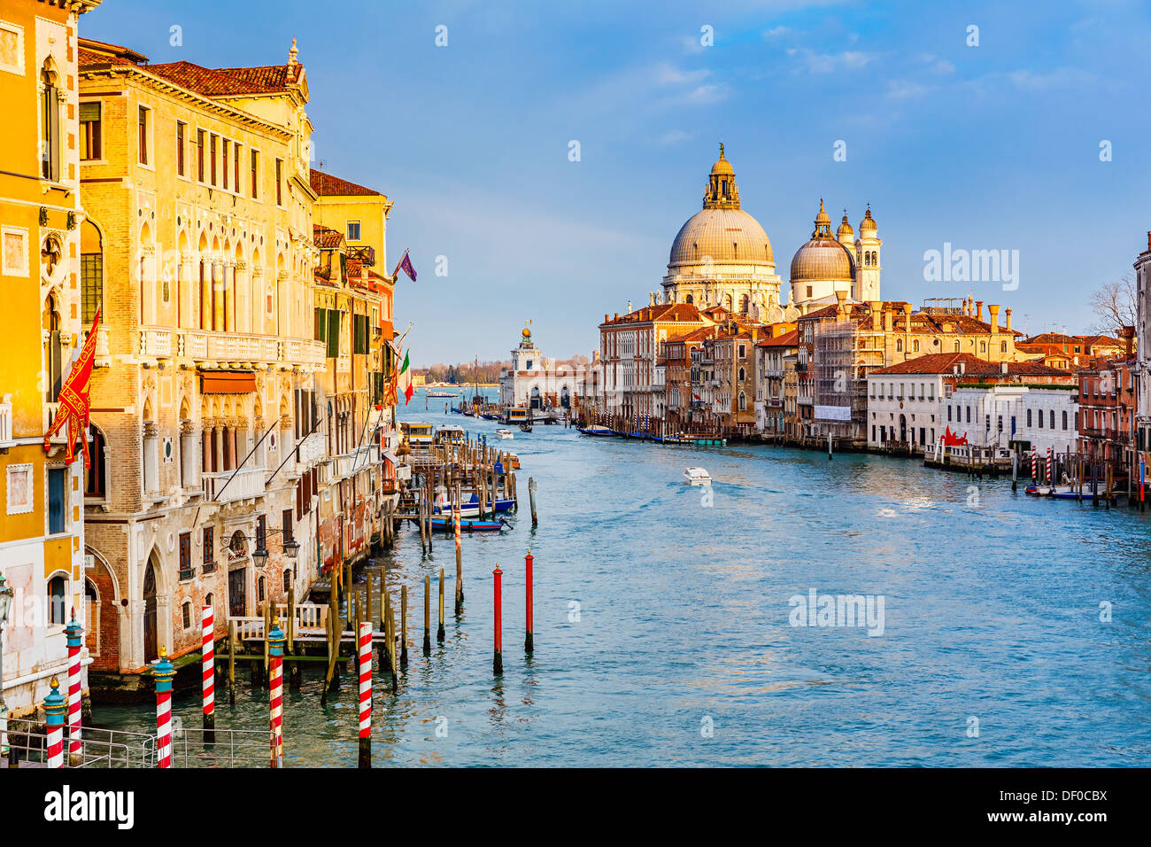 Canal Grande bei Sonnenuntergang Stockfoto