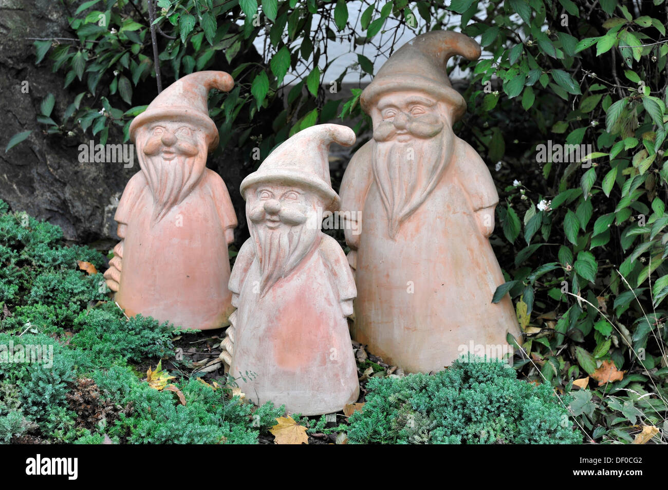 Gartenzwerge, Weingut, Lauffen am Neckar, Baden-Württemberg Stockfoto