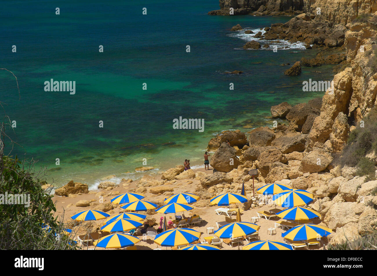 Castelo Beach, Albufeira, Praia Do Castelo, Algarve, Portugal, Europa Stockfoto