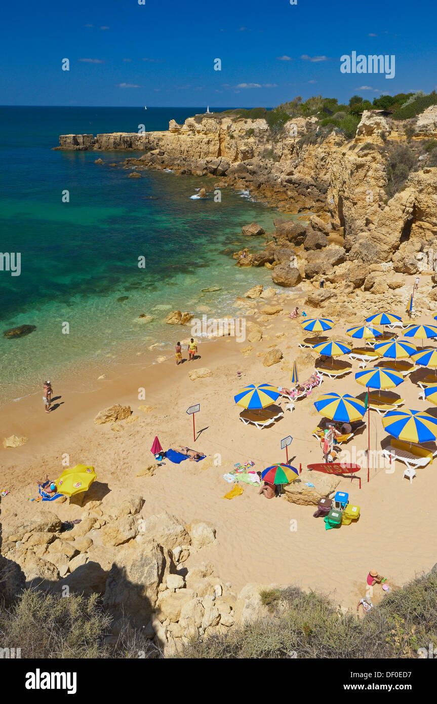 Castelo Beach, Albufeira, Praia Do Castelo, Algarve, Portugal, Europa Stockfoto