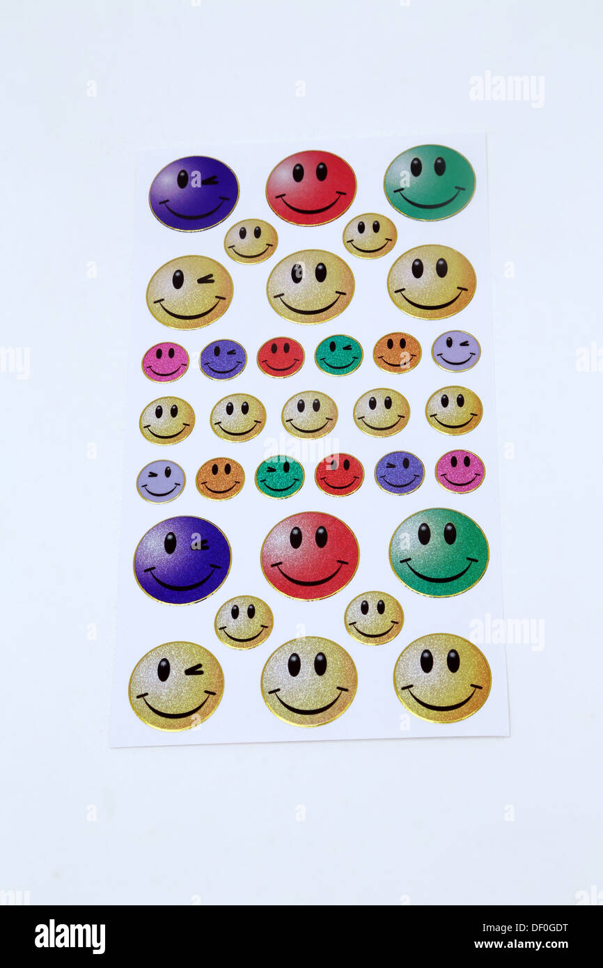 Smiley-Aufkleber Stockfoto
