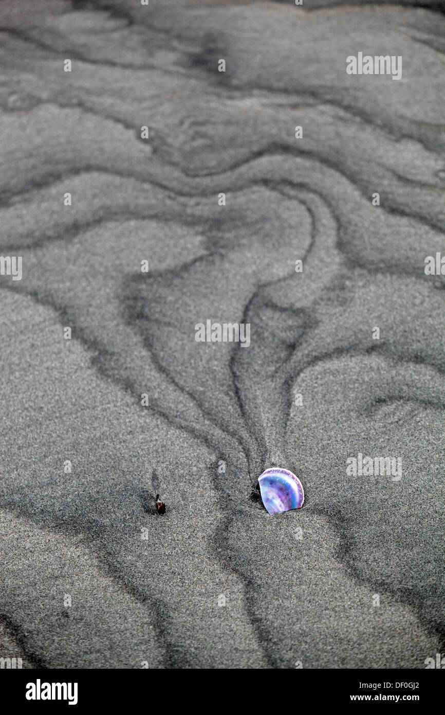 Muster im Sand verursacht durch Wind weht gebildet Stockfoto