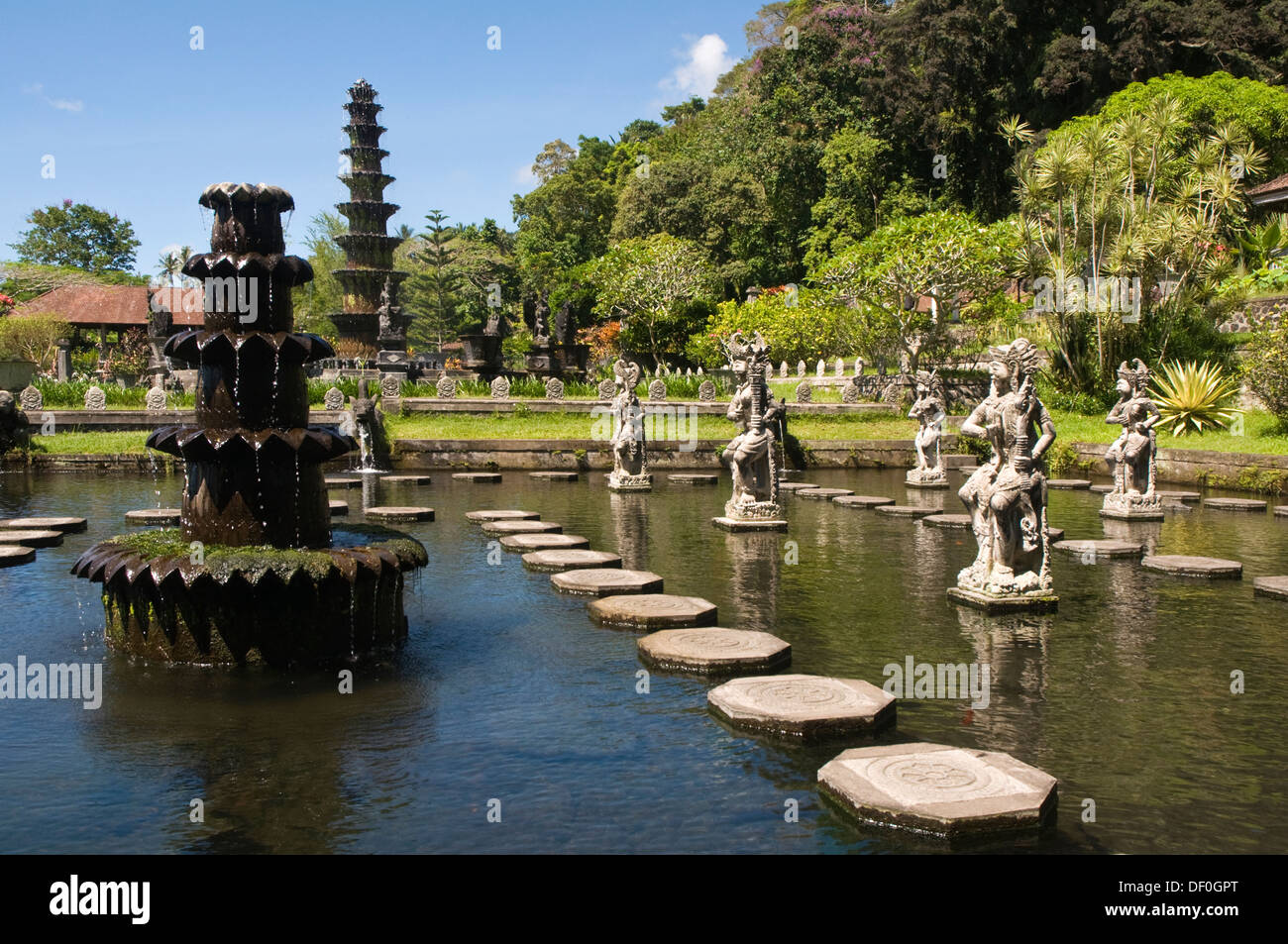 Indonesien, Bali, Karangasem, alten Wasserpalast Taman Tirta Gangga (1948) Stockfoto