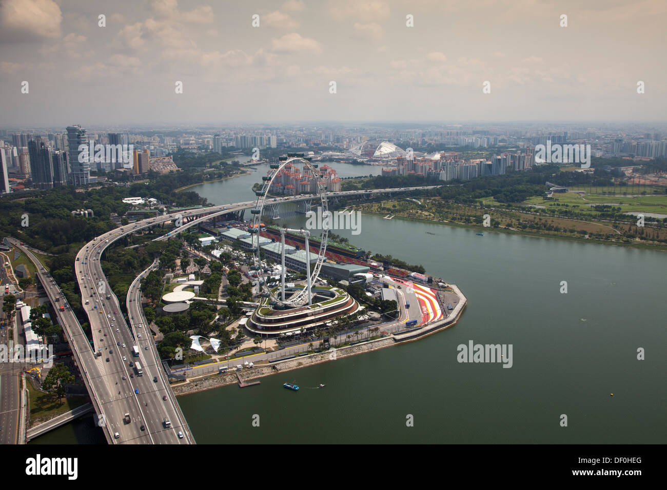 Singapur Wolkenkratzer Stadt Staat Asien finanziellen Zentren Power Skyline Bucht moderne Symbole Handel Geld Ziel Handel Stockfoto