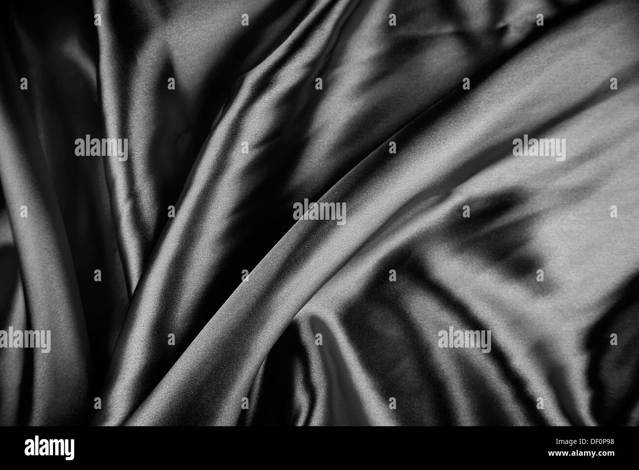 Nahaufnahme der wellige Seidenstoff Stockfoto