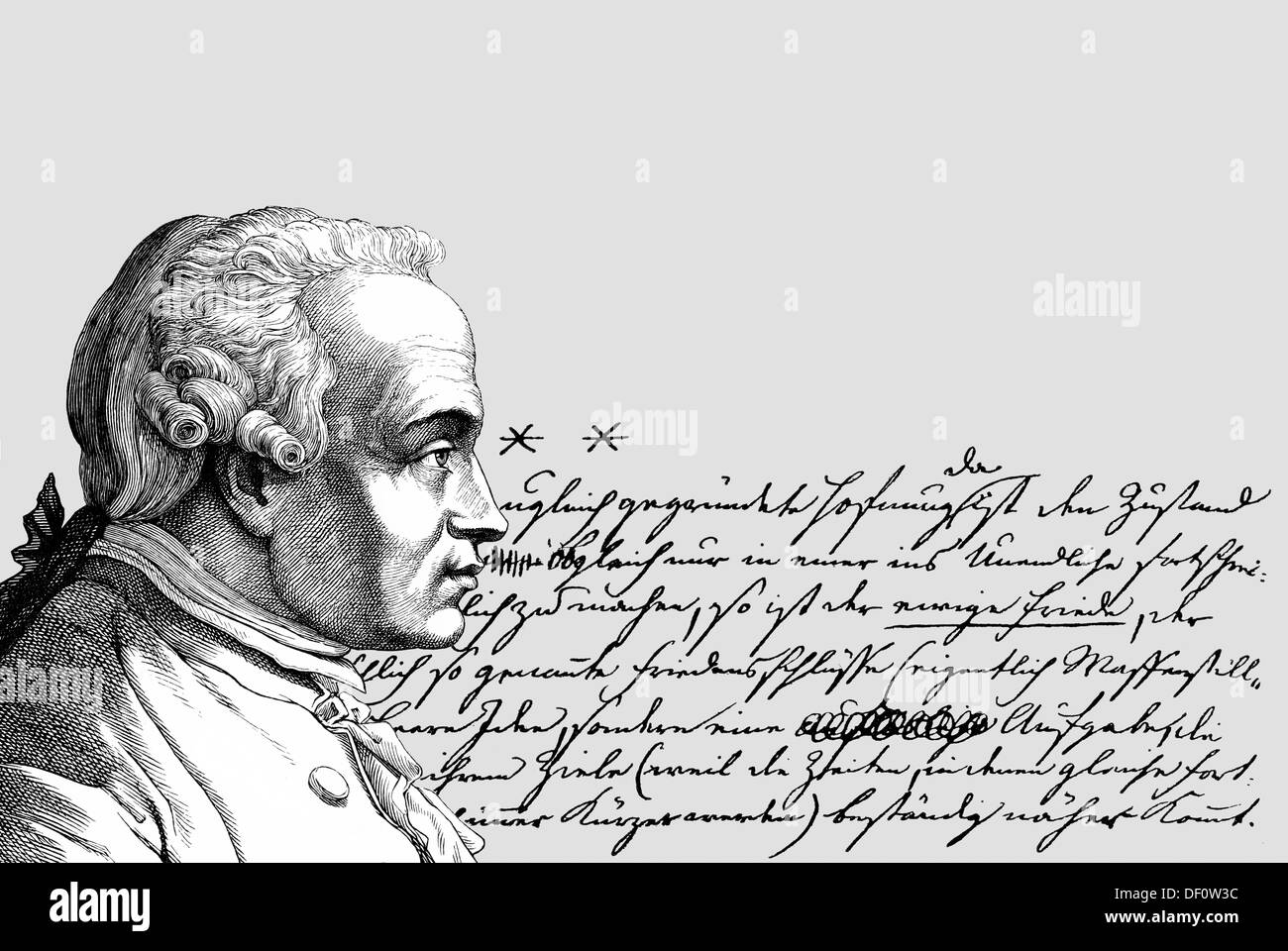 Immanuel Kant, 1724-1804, deutscher Philosoph der Aufklärung Stockfoto