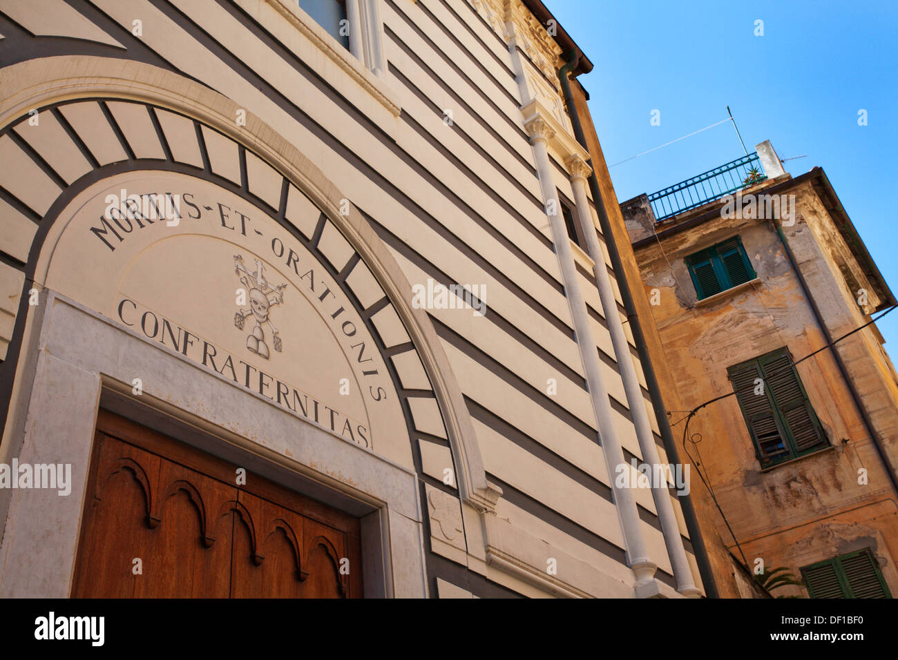 Das Oratorium der Toten in der Altstadt am Monterosso al Mare Cinque Terre Ligurien Italien Stockfoto
