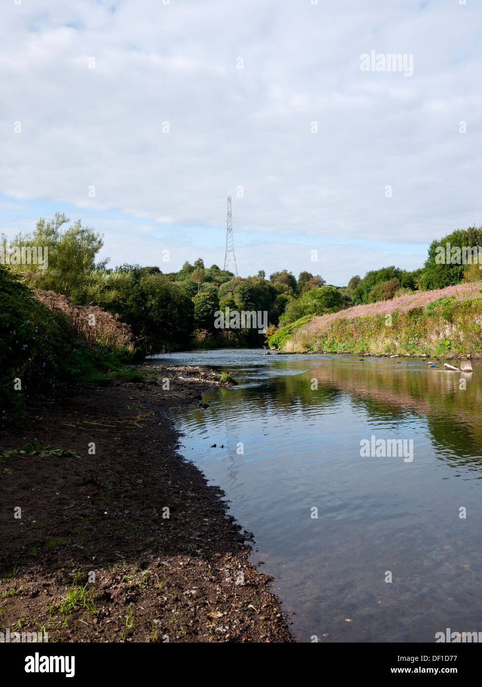 Fluß Irwell, Radcliffe, größere Manchester, UK. Stockfoto