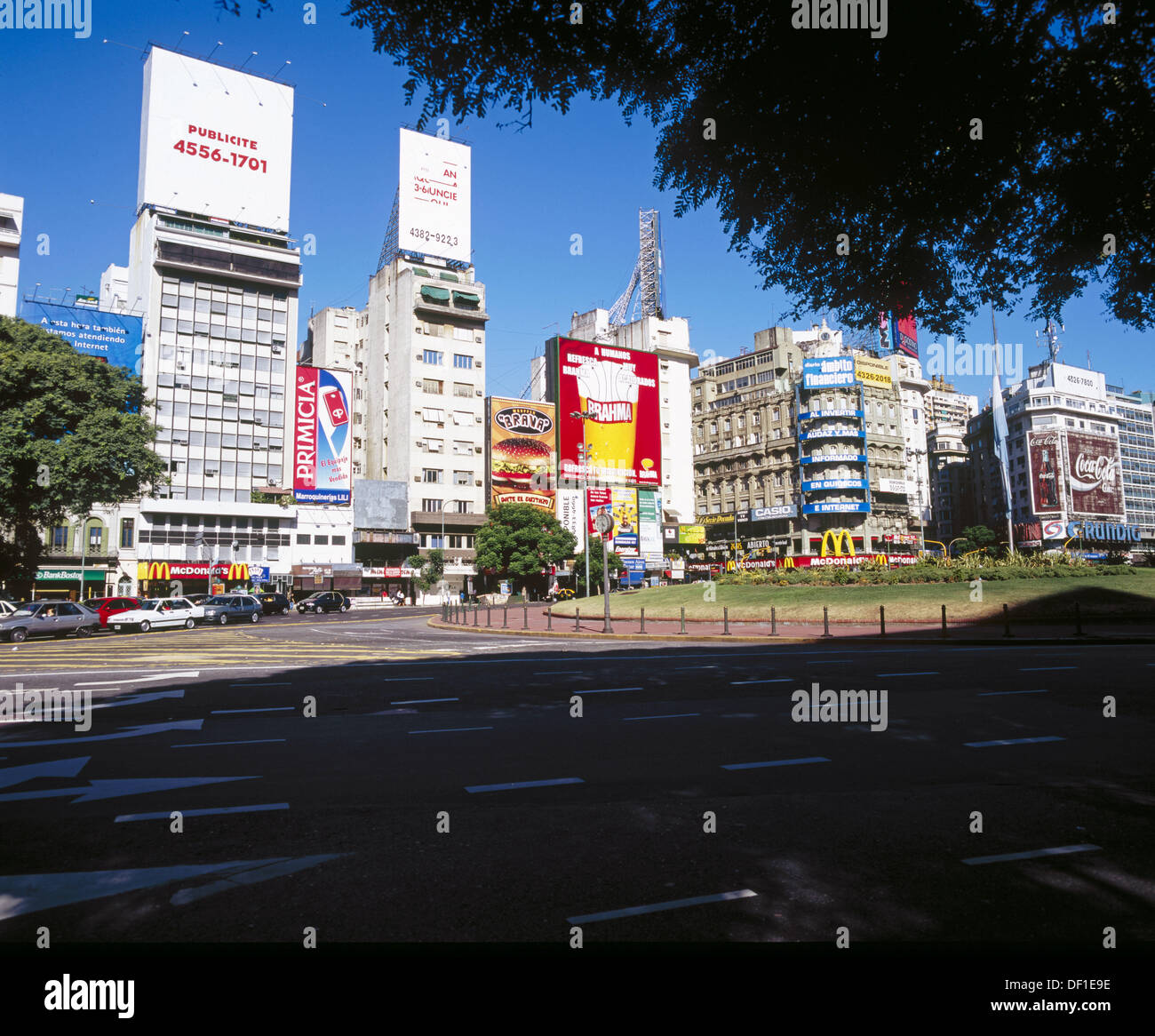 Avenida Nueve de Julio. Buenos Aires, Argentinien Stockfoto