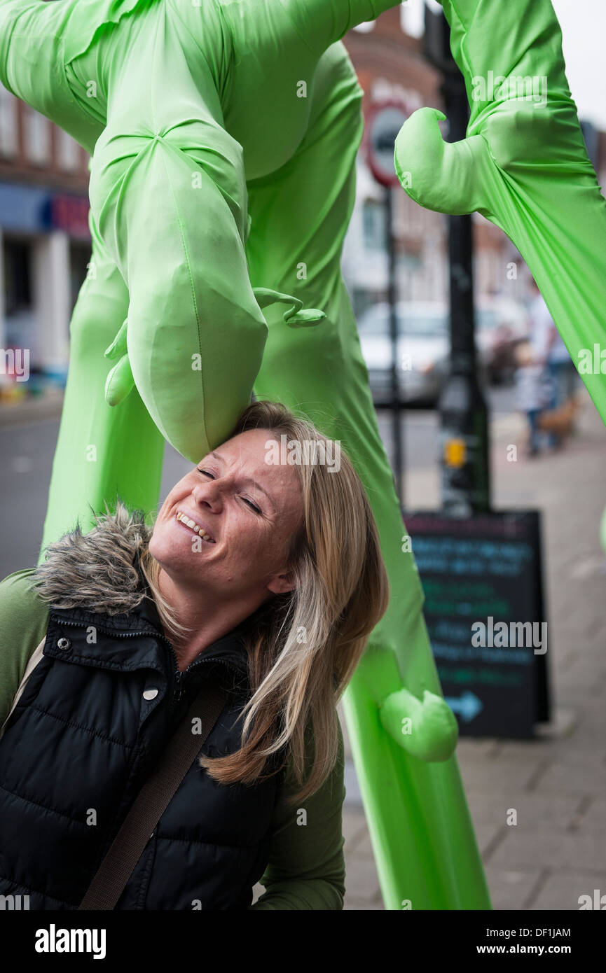 Eines der Fehler beim Witham International Puppet Festival. Stockfoto