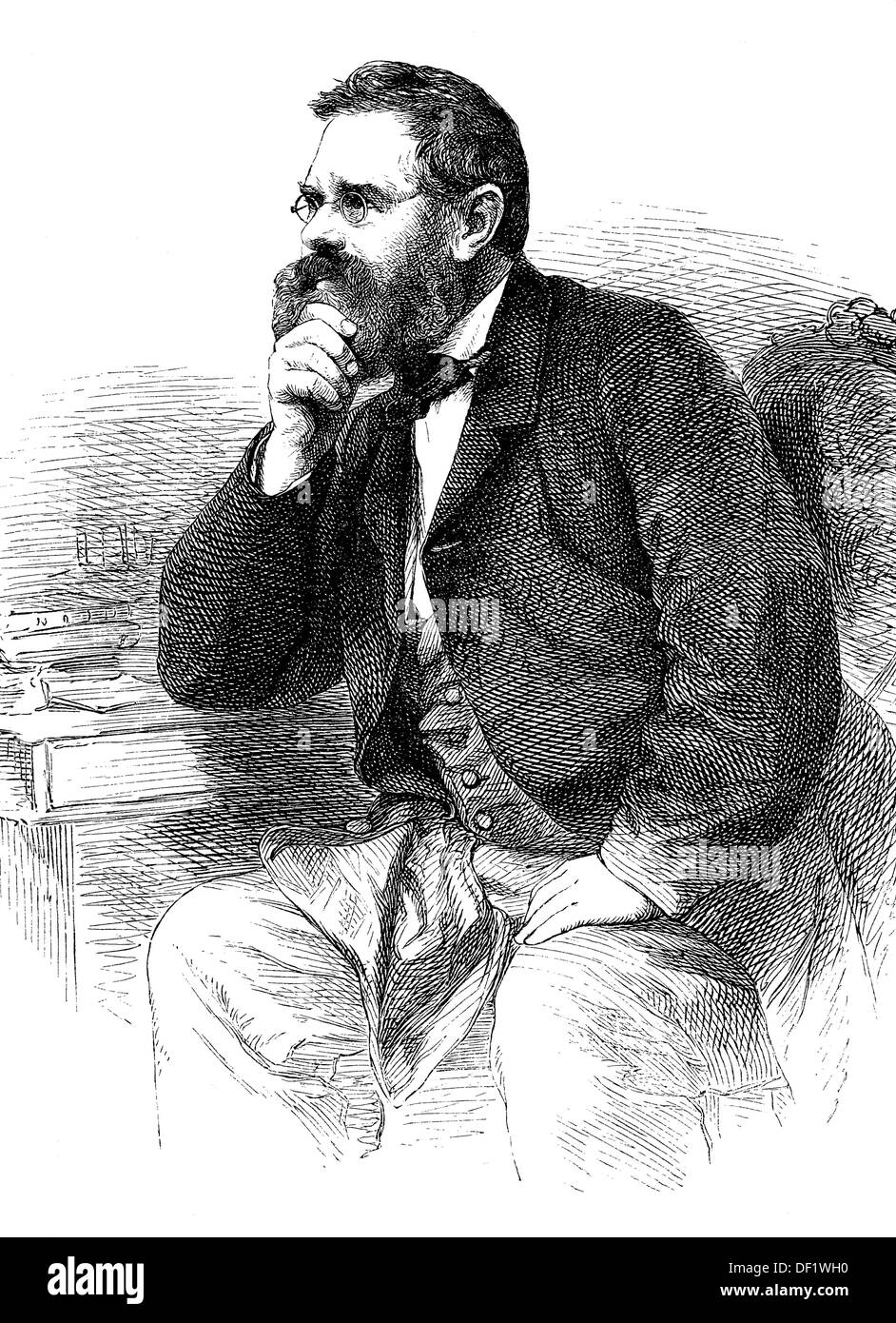 Fritz Reuter, eigentlich: Heinrich Christian Friedrich Ludwig Reuter, 1810-1874, gilt als einer der bedeutendsten Dichter und Stockfoto
