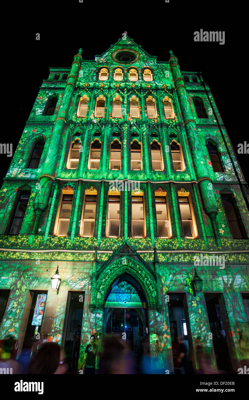 Melbourne Australien weißen Nächte / Nacht Festival in der Stadt Zentrum Stockfoto