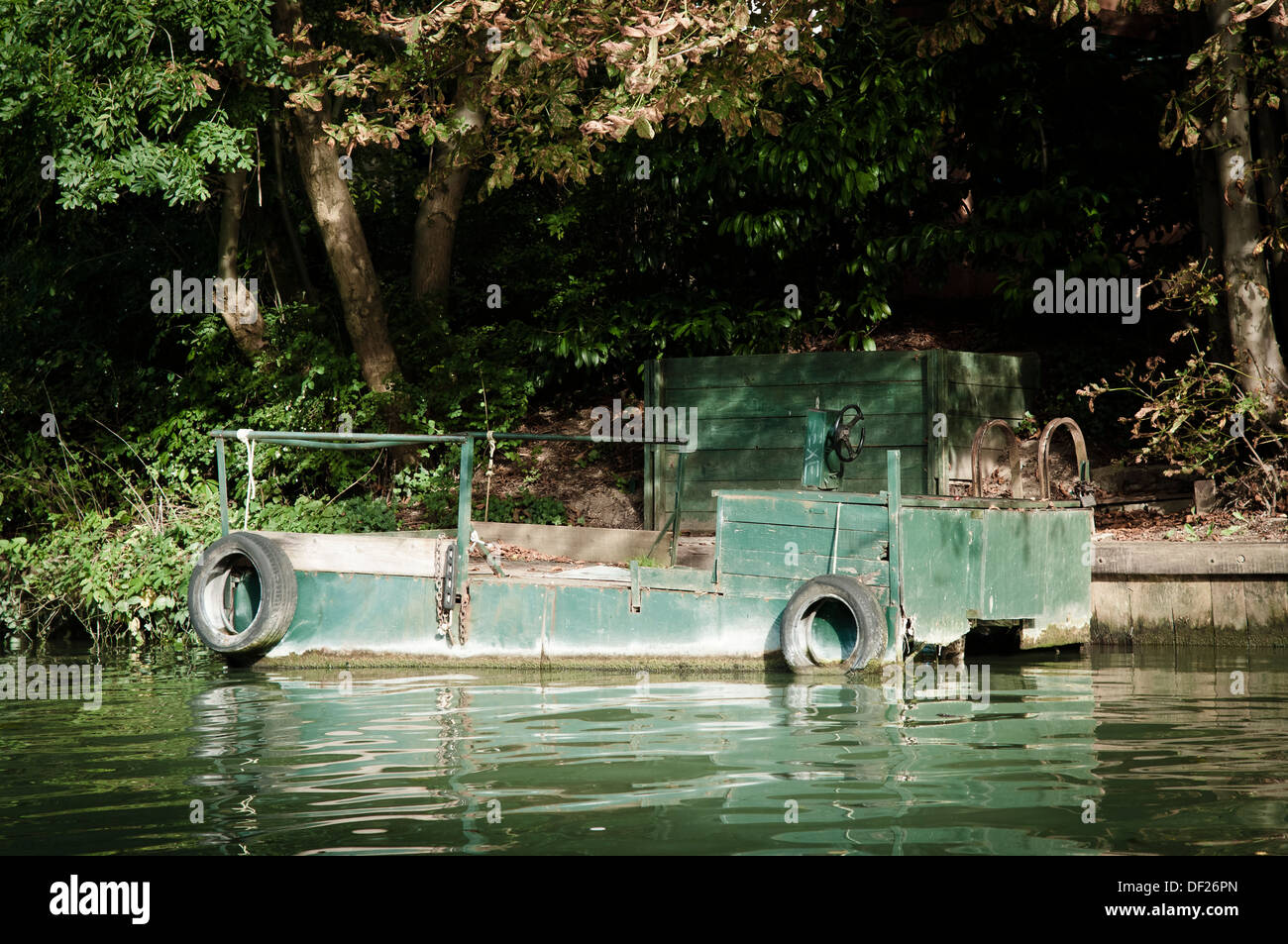 Der Marne Paris Vororten, Joinville le Pont Stadt, Ile, Frankreich. Stockfoto