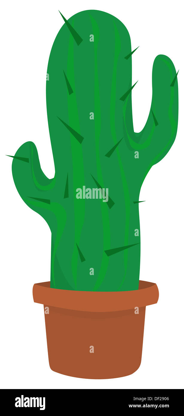 Kaktus in einen Topf Stockfoto