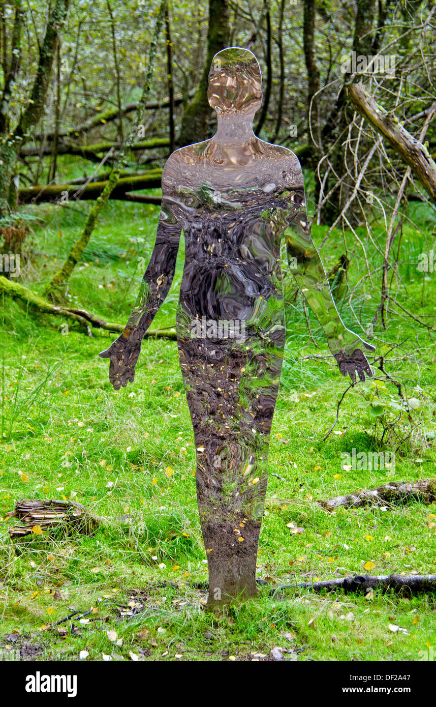 Spiegel-Mann Stockfoto