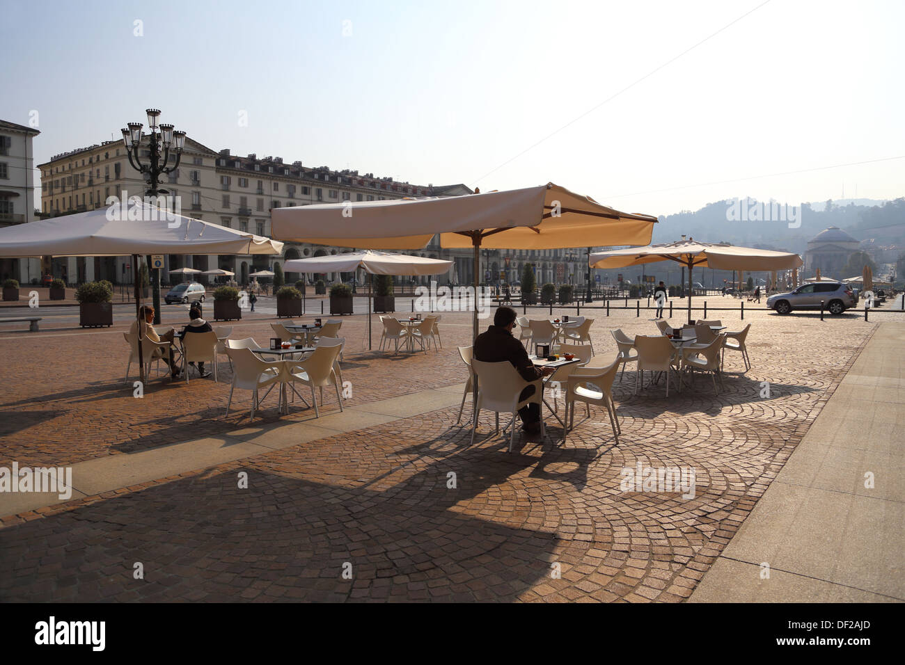 Turin, den schönen Vittorio Veneto-Platz Stockfoto