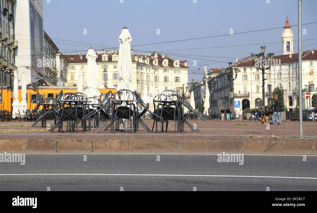 Turin, den schönen Vittorio Veneto-Platz Stockfoto