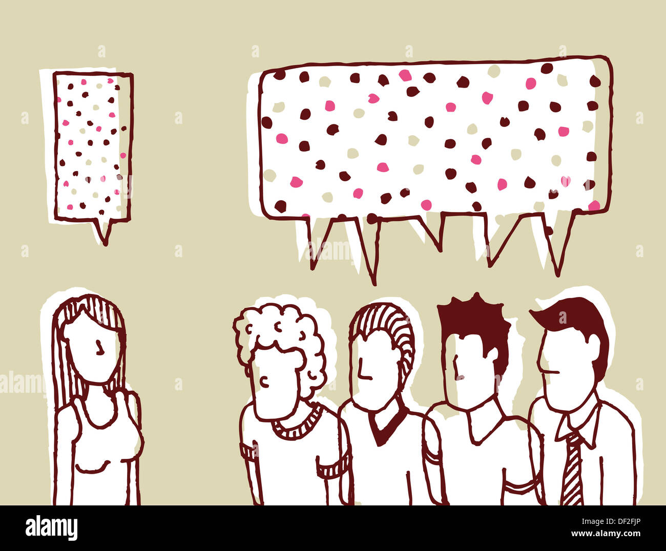 Frauen und Männer-Dialog / Kommunikation - Sweet Talker Stockfoto