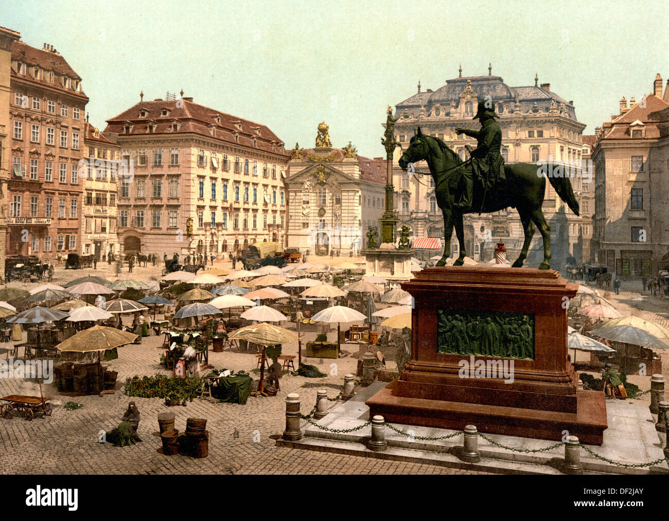 Marktplatz, Wien, Österreich-Ungarn um 1900 Stockfotografie - Alamy