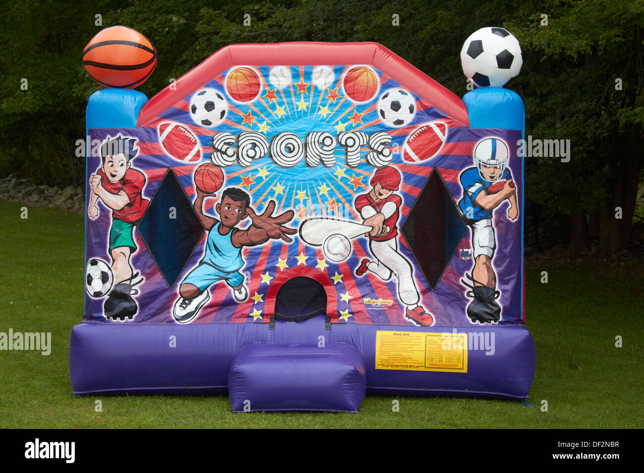 Hüpfburg Haus Stockfoto