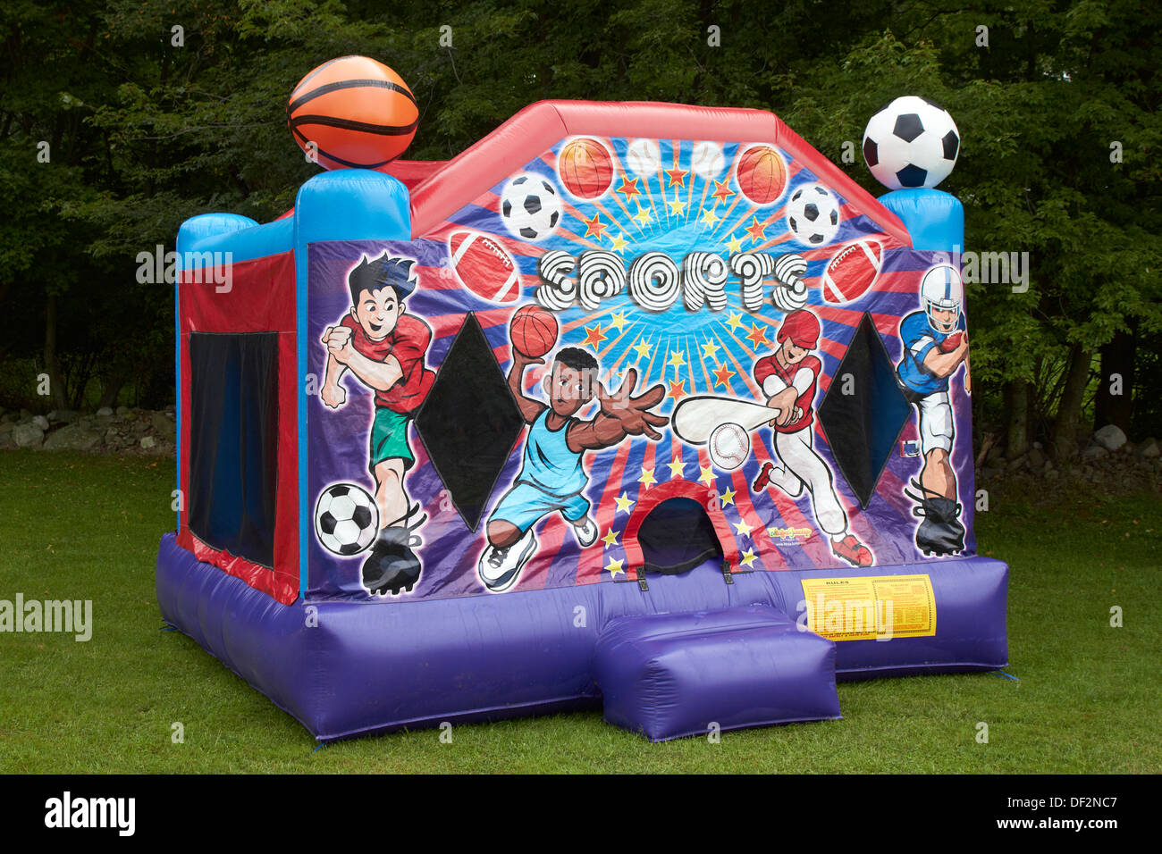 Hüpfburg Haus Stockfoto