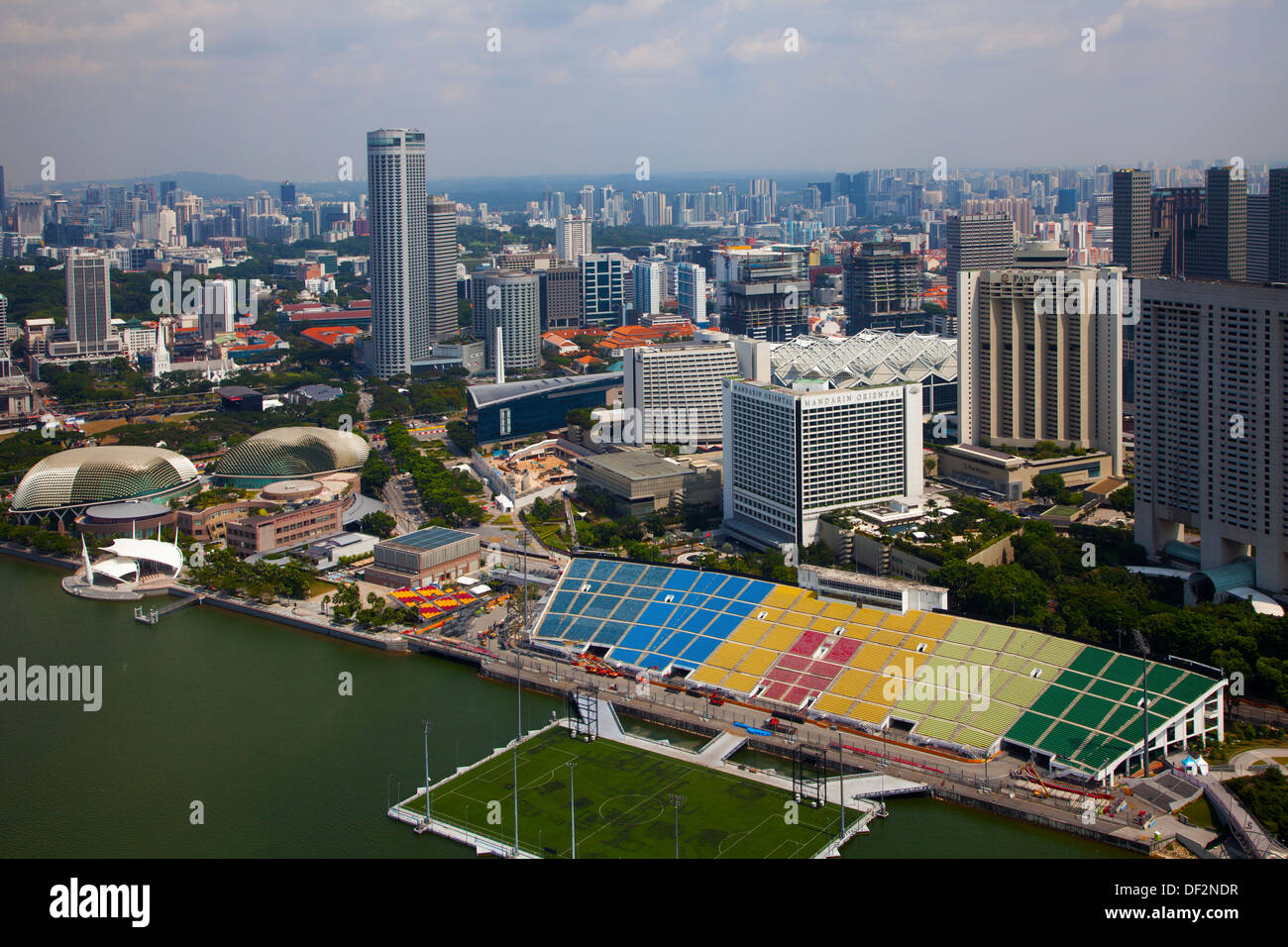 Singapur Wolkenkratzer Stadt Staat Asien finanziellen Zentren Power Bucht Skyline moderner Staat Symbole Handel Geld Ziel Handel Stockfoto