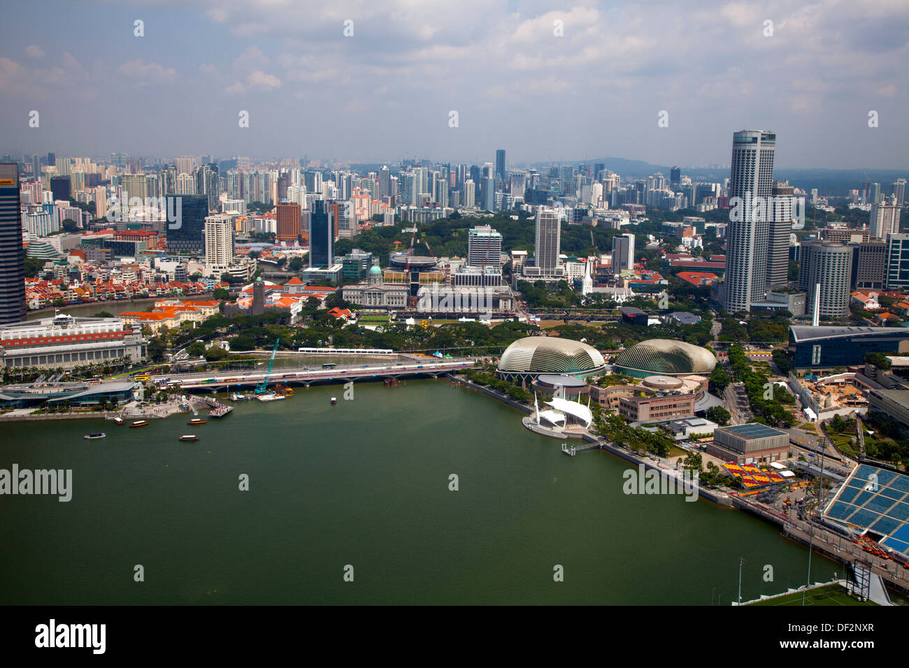 Singapur Wolkenkratzer Stadt Staat Asien finanziellen Zentren Power Bucht Skyline moderner Staat Symbole Handel Geld Ziel Handel Stockfoto
