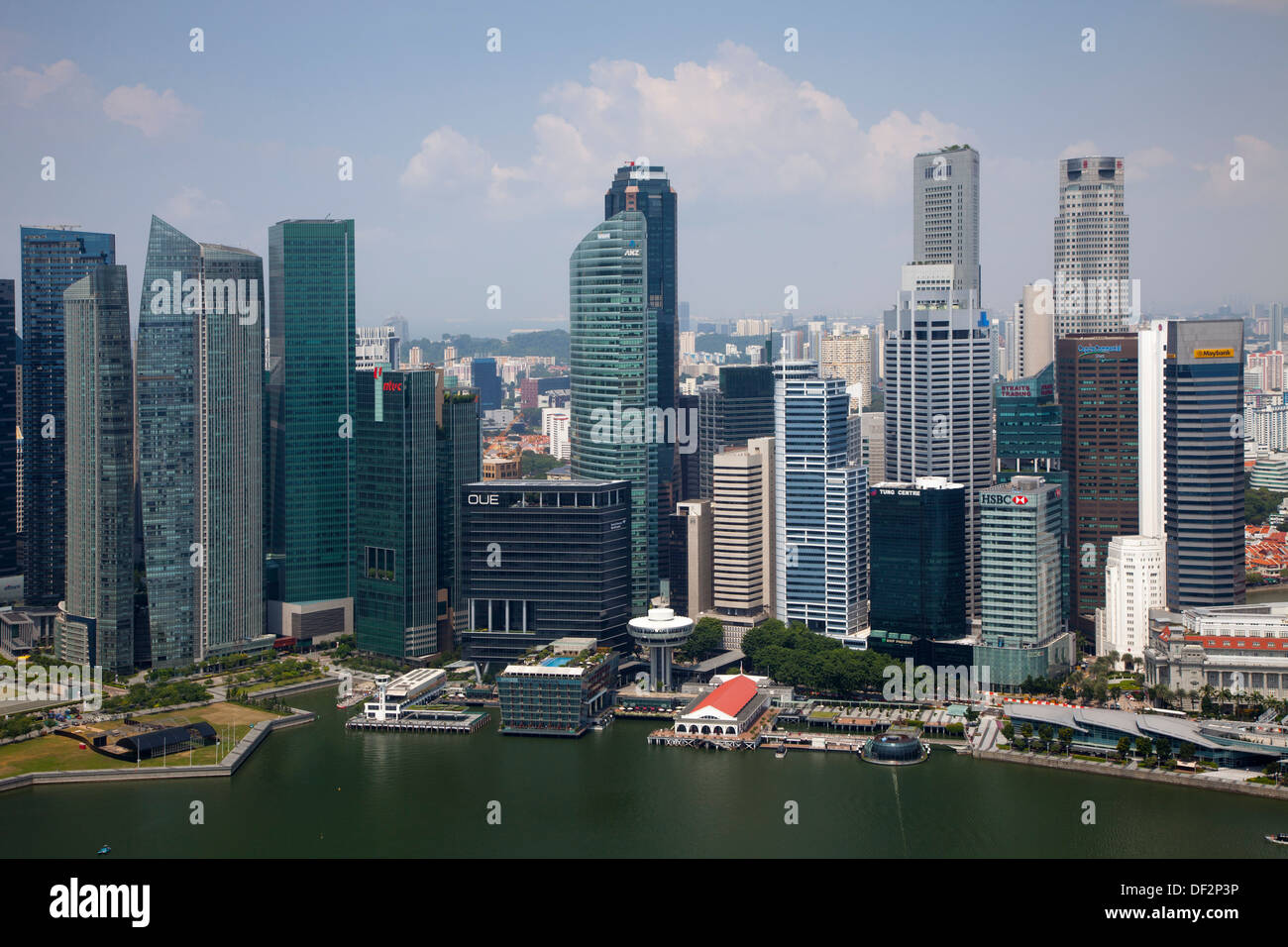 Singapur Wolkenkratzer Stadt Staat Asien finanziellen Zentren Power Bucht Skyline moderner Staat Symbole Handel Geld Ziel Handel Stockfoto