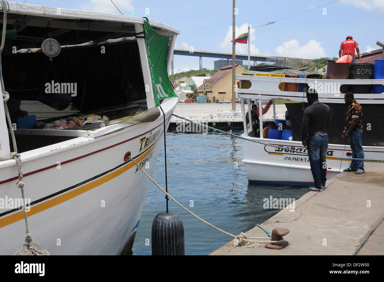 Curaçao ist eine Insel in der südlichen Karibik, vor der Küste Venezuelas. Das Land von Curaçao, umfasst die wichtigsten ist Stockfoto