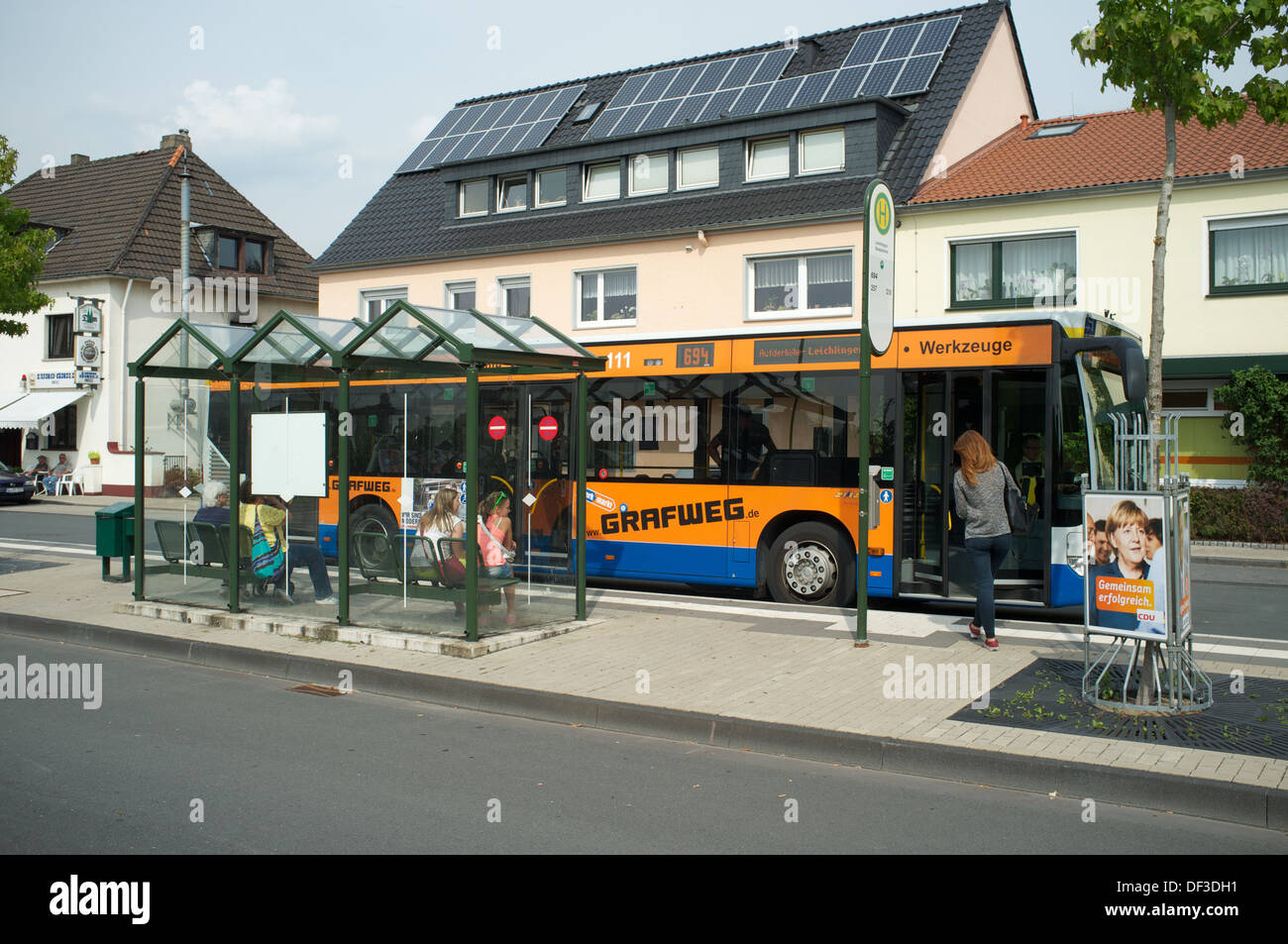 Bus-terminal, Leichlingen, Deutschland Stockfotografie - Alamy