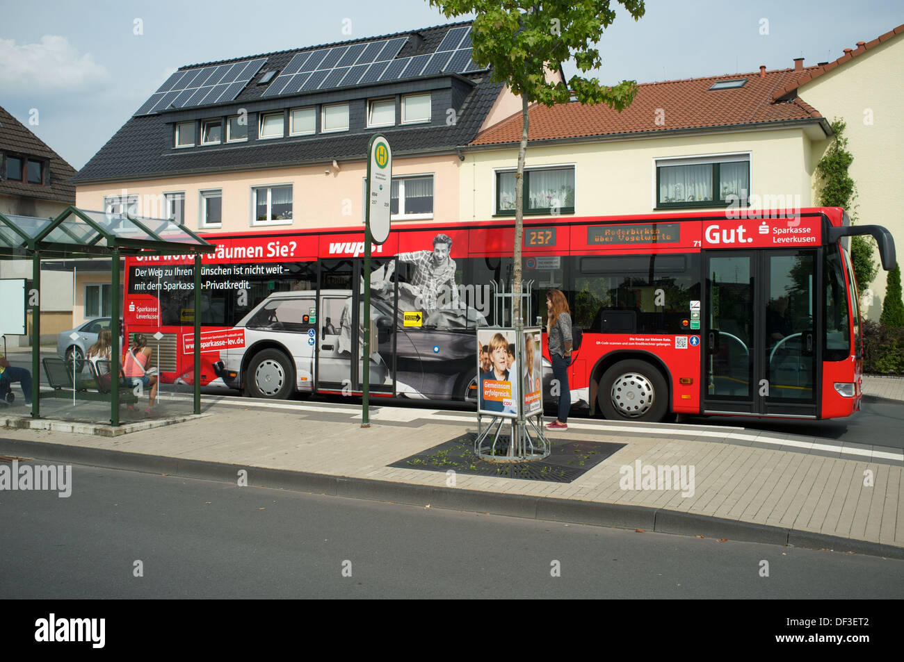 Bus-terminal, Leichlingen, Deutschland. Stockfoto