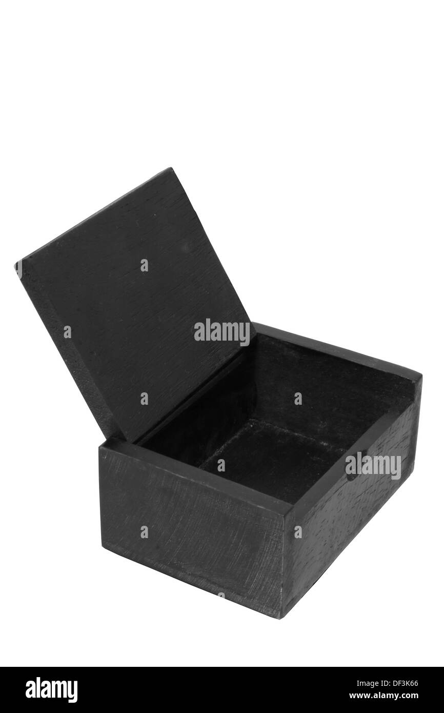 im Alter von antiken Hintergrund Blackbox braun Business Case Brust enger Farbe Konzept Container Kiste schneiden Dekoration dekorative Holz Stockfoto