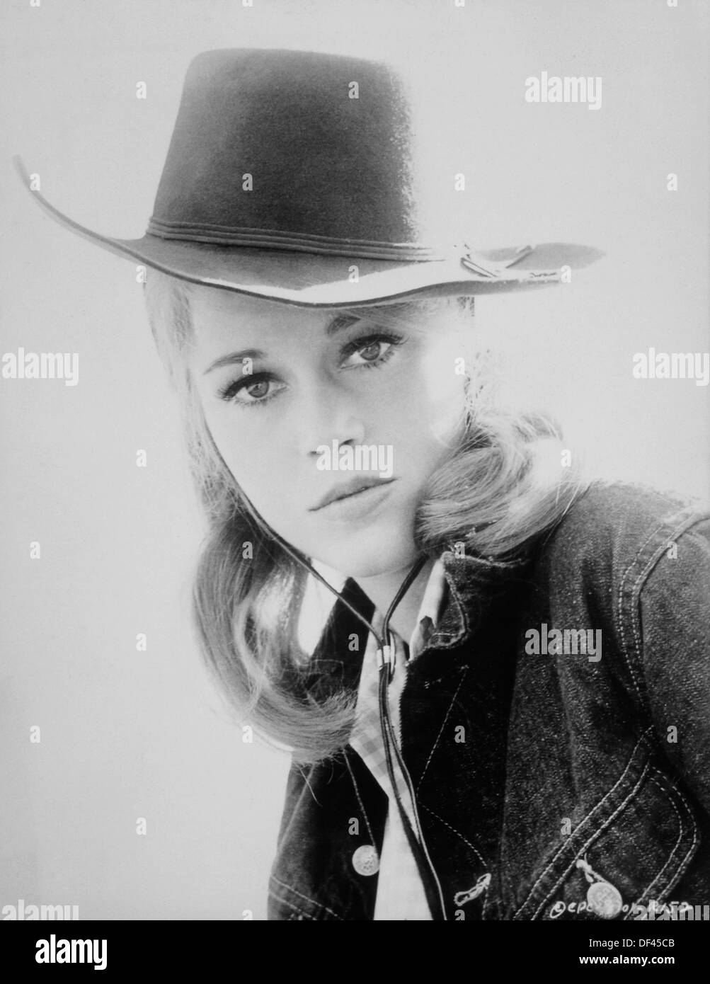 Jane Fonda, Werbung Portrait für den Film, "Cat Ballou", Harold Hecht Produktionen mit Vertrieb über Columbia Pictures, 1965 Stockfoto