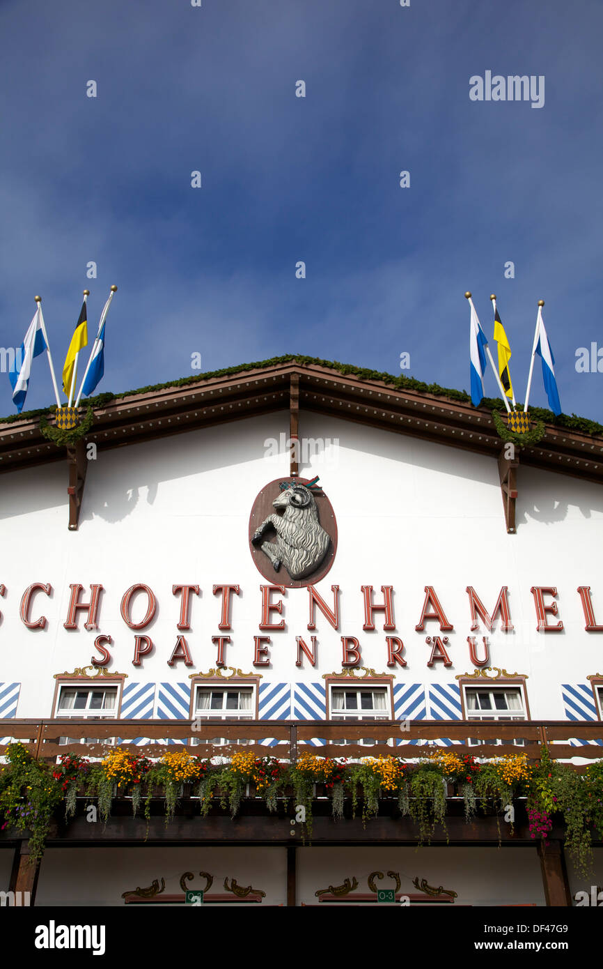 Schottenhamel Zelt, Oktoberfest, München, Bayern, Deutschland. Stockfoto