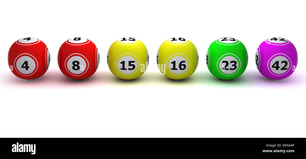 3D Render von Bingo-Kugeln Stockfoto